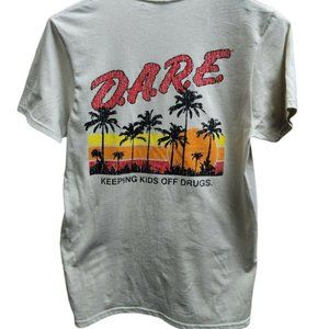 D.A.R.E. Dare Officially Licensed Keeping Kids Off Drugs Beige T-Shirt XL